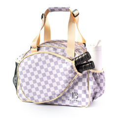 Checkered Chic Tan Premium Women's Pickleball Bag