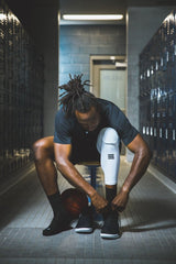 Full-Length Padded Knee Sleeve - White